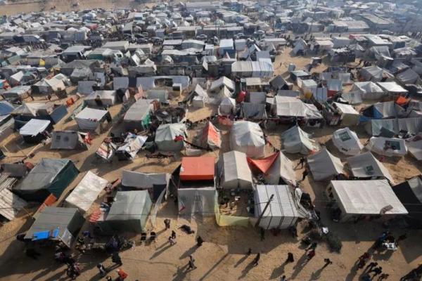 Gambar salah satu kamp pengungsian di Gaza